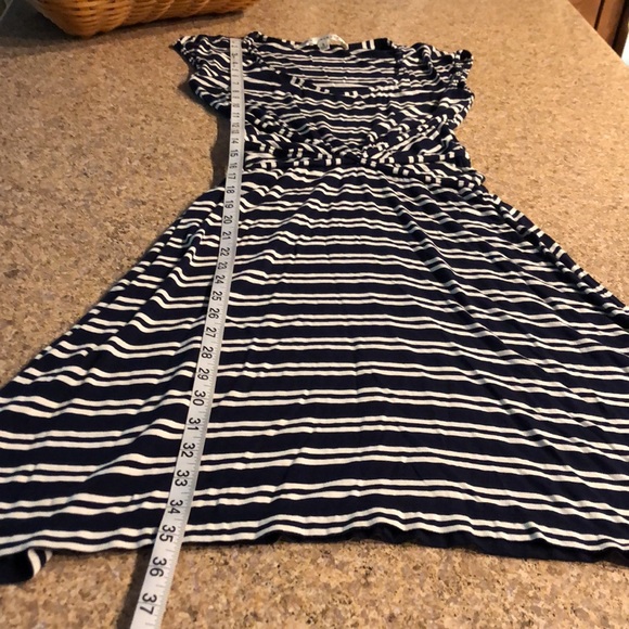 Max Studio Blue and Off White or Cream Dress Small - Picture 10 of 17